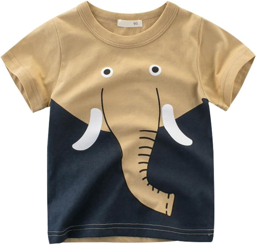Toddler Boys Shirts Short-Sleeve Little Kids T Shirts Boys' Tops, Tees & Shirts Graphic TEE Age for 2-7 Years 4-Pack
