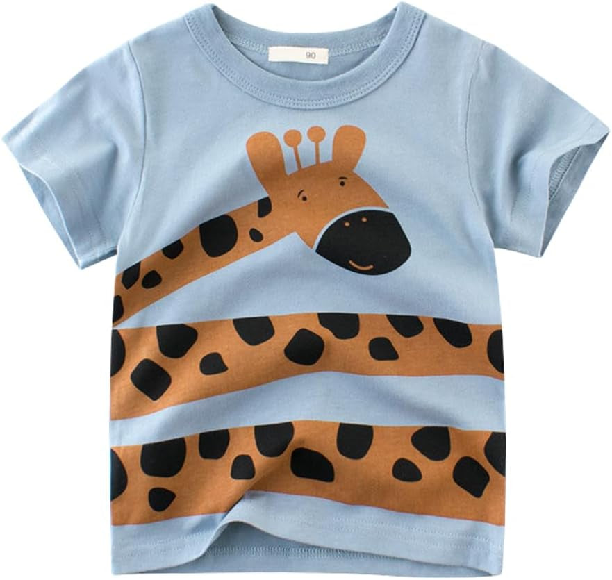 Toddler Boys Shirts Short-Sleeve Little Kids T Shirts Boys' Tops, Tees & Shirts Graphic TEE Age for 2-7 Years 4-Pack