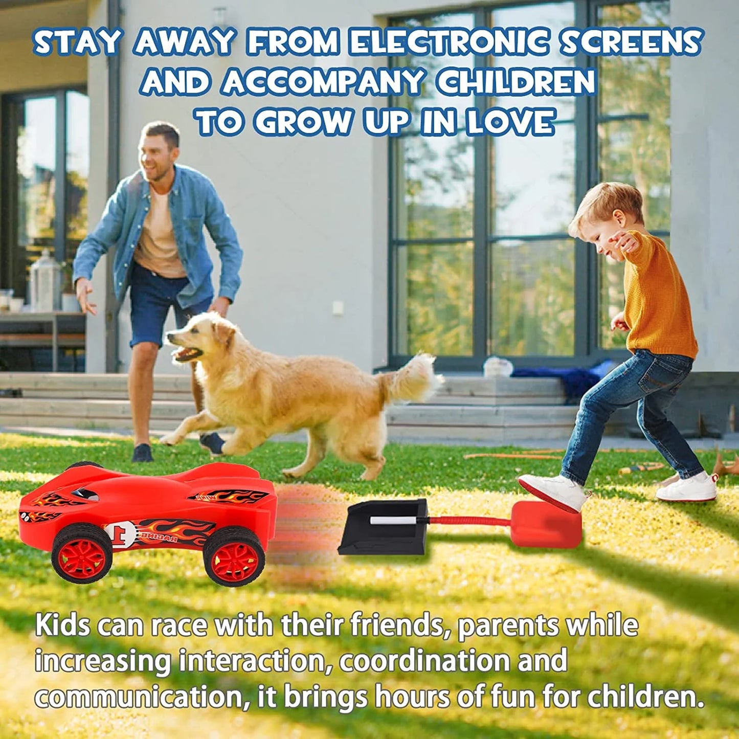 Birthday Gifts for Kids, Toys for Boys 8 to 11 Years,Air Powered Cars for Boys and Girls,2 Toy Car Launchers and Air Powered Cars with Ramp and Finish Line