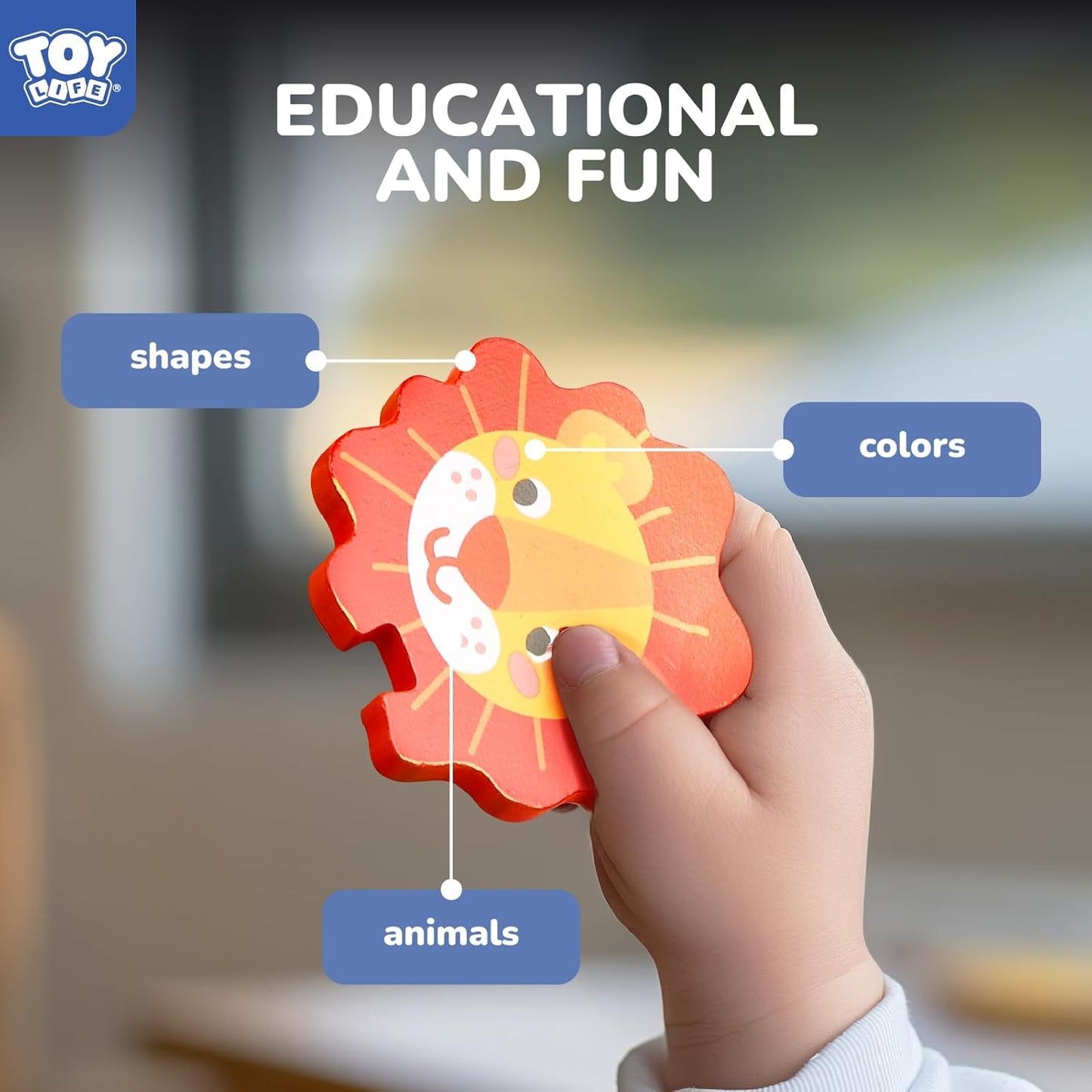 Wooden Puzzles for Toddlers 2-4, Toddler Montessori Toys for 1 2 3 Year Old Boys Girls, Animals Wood Jigsaw Puzzles, Educational Learning Toy Kids Puzzle, Best Gifts for Baby Age 1-3 2-4