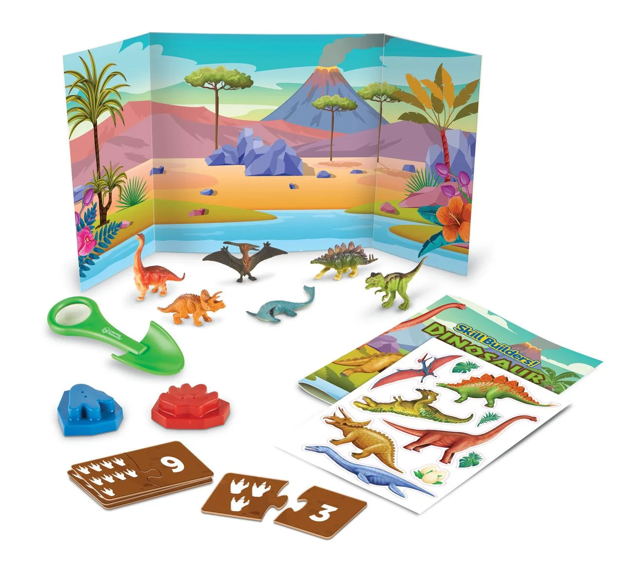 Skill Builders! Dinosaur Activity Set,22 Pieces, Ages 4+, Preschool Learning Activities, Preschool Science, Preschool Activity Book ,Dinosaur Toys, Dino Toys, Jurassic Toys