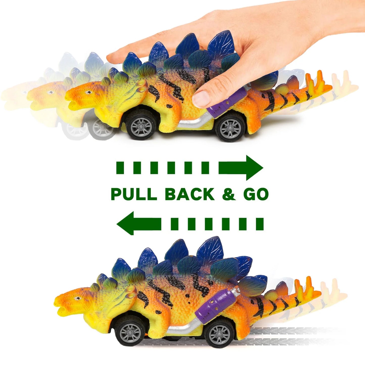 Dinosaur Toys, Boy Toys Car Ages 2 3 4 5 6, Dinosaur Pull Back Car 6 PCS for Toddlers Kids Boys Toys Ages 2-6 Years Old,Birthday Gifts.