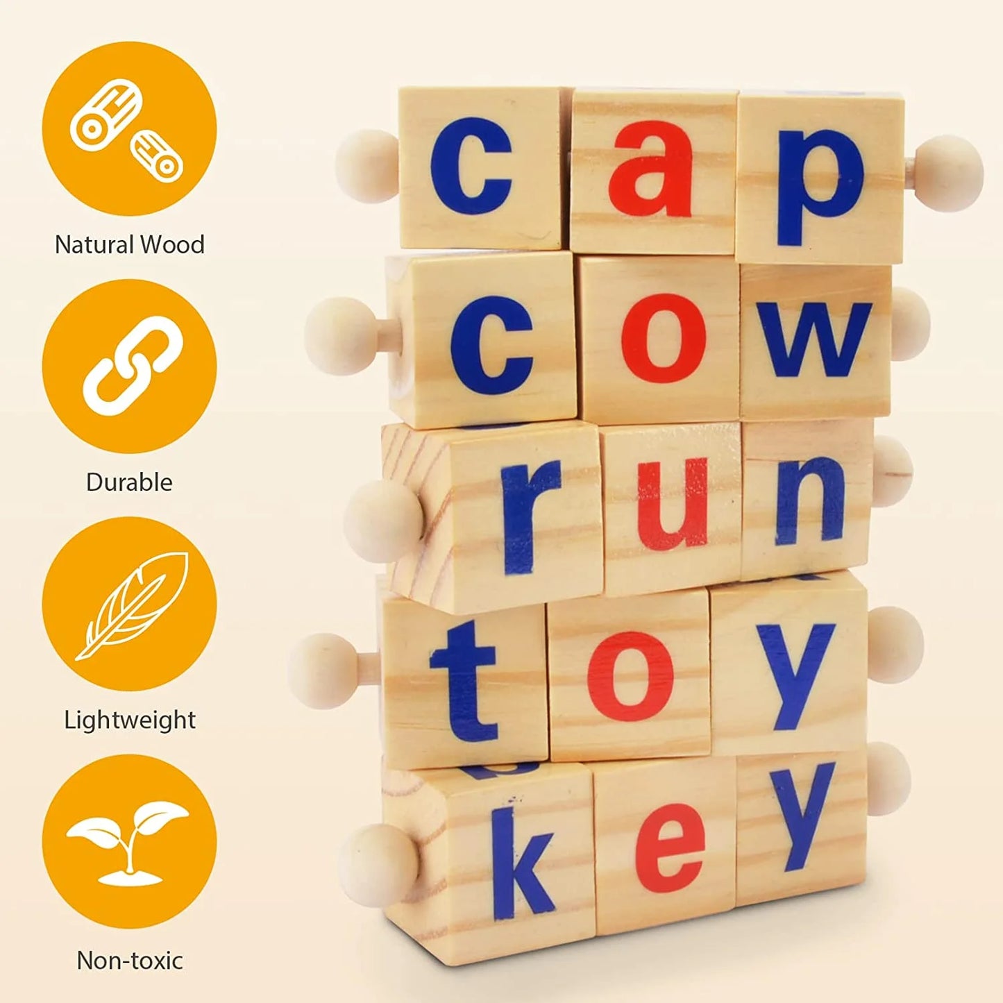 Educational Toys for Toddlers 3 4 5 Years Old, Sight Words Montessori Alphabet Learning Toys for Preschool Boys Girls