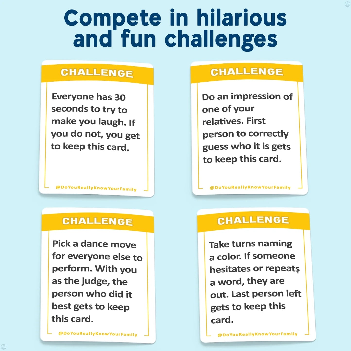 Do You Really Know Your Family? Fun Family Card Game, Ages 8+,