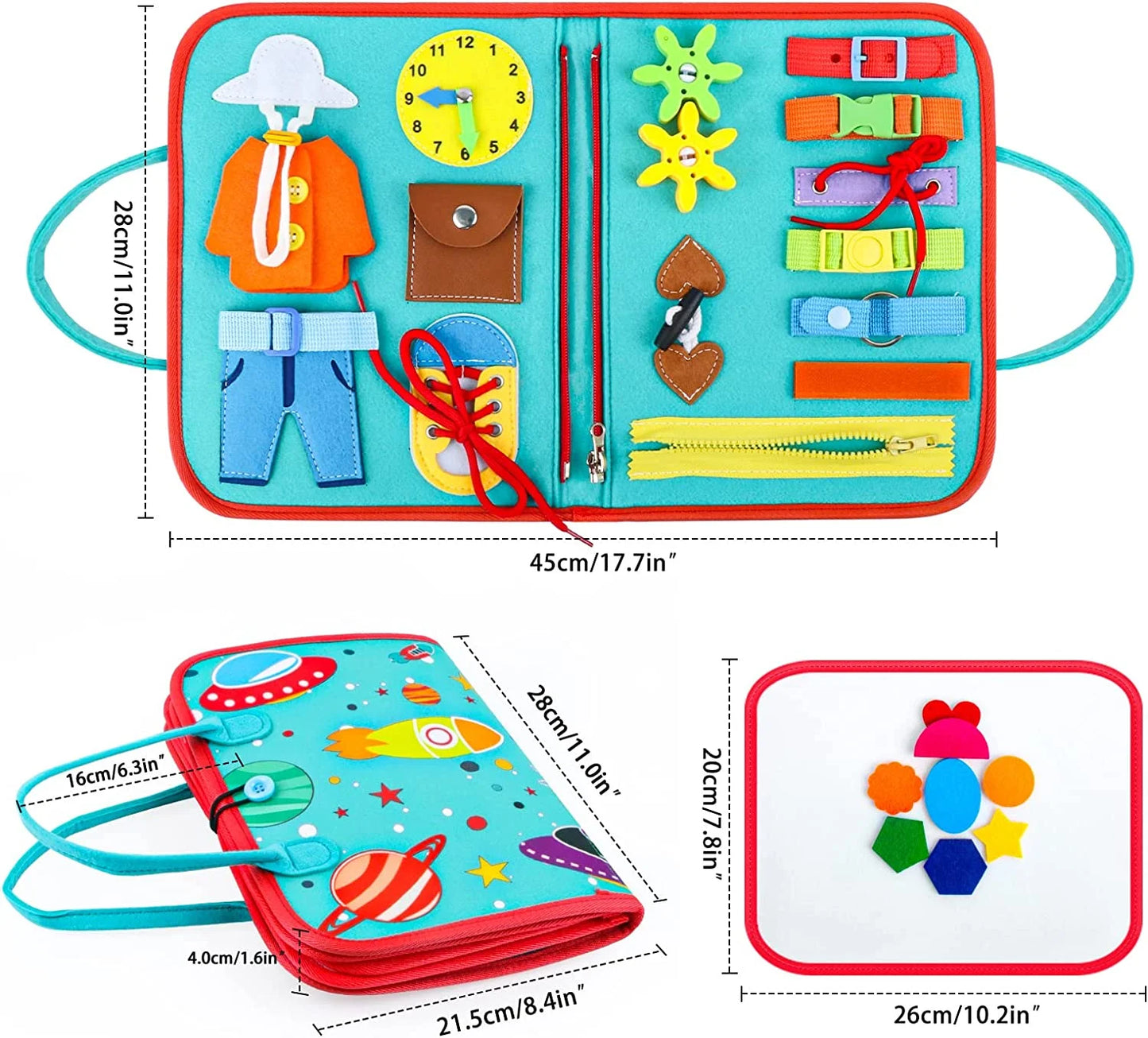 Busy Board Toys for Toddlers 1 2 Year Old - Montessori Learning Toys - Birthday Gift Toys for 3 4 5 Girls Boys