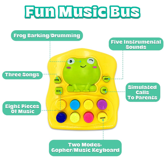 Baby Toys for 6 12 Months, Learning Toys for 1 2 3 Year Old Boys Girls, Light up Musical Busy Board Toy for Toddlers 1-3, Baby Toys for 12 24 Months