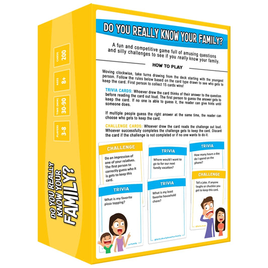Do You Really Know Your Family? Fun Family Card Game, Ages 8+,