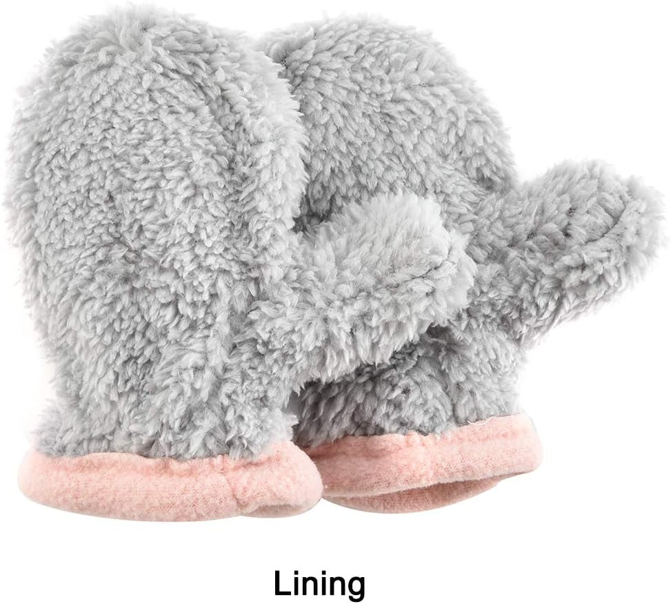 Toddler Winter Hat with Mitten Set - Baby Kids Warm Fleece Cap Set with Ear Flaps