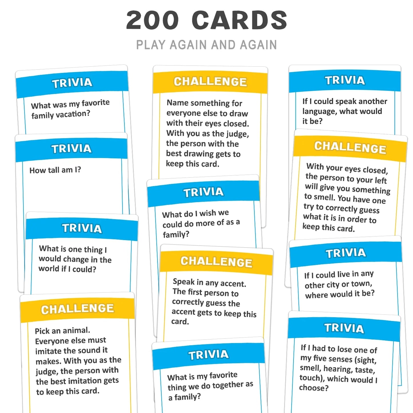 Do You Really Know Your Family? Fun Family Card Game, Ages 8+,