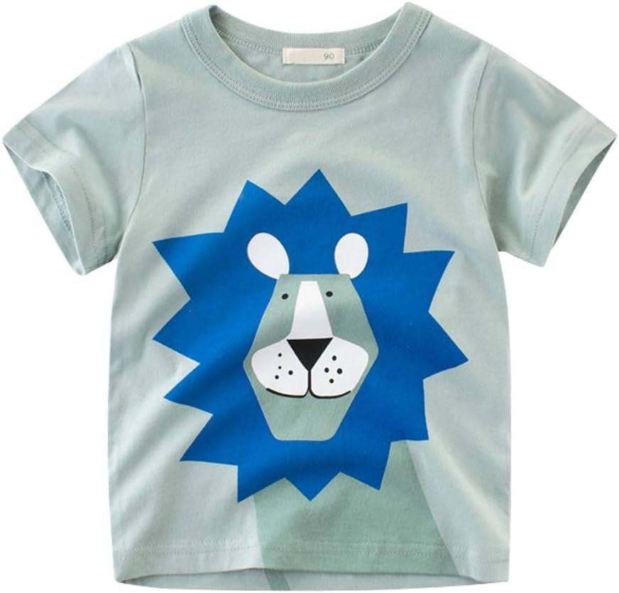 Toddler Boys Shirts Short-Sleeve Little Kids T Shirts Boys' Tops, Tees & Shirts Graphic TEE Age for 2-7 Years 4-Pack
