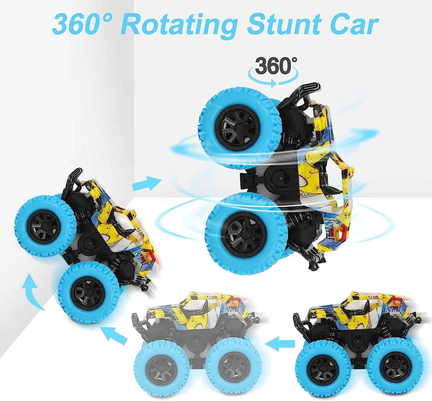 Friction Powered Monster Car Toddler Toys, Little Baby Gift for Kids 1-5 Years, Birthday Christmas Party Gifts for Boys Girls Age 2+