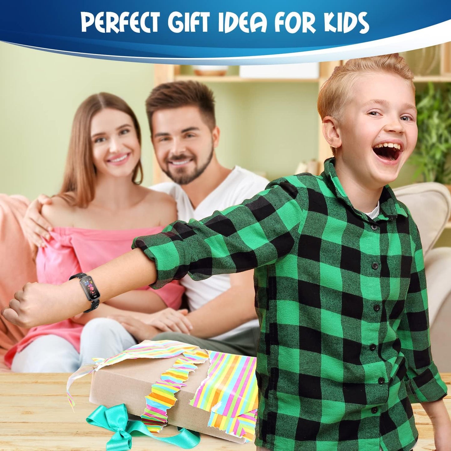 Kids Fitness Tracker for Age 5-16, 2022 Upgraded Kids Watch with Pedometer, Sleep Monitor & Calorie Counter, Fitness Watch for Girls & Boys (Black)