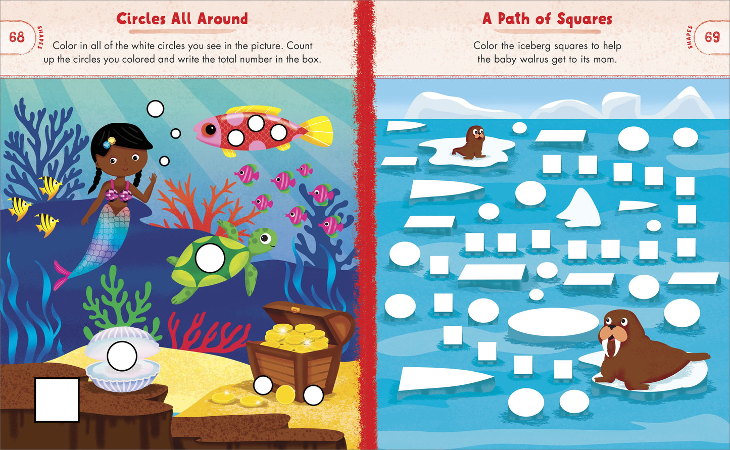 School Skills Activity Books: Ocean Animals Preschool Activity Book : 75 Games to Learn Letters, Numbers, Colors, and Shapes (Paperback)