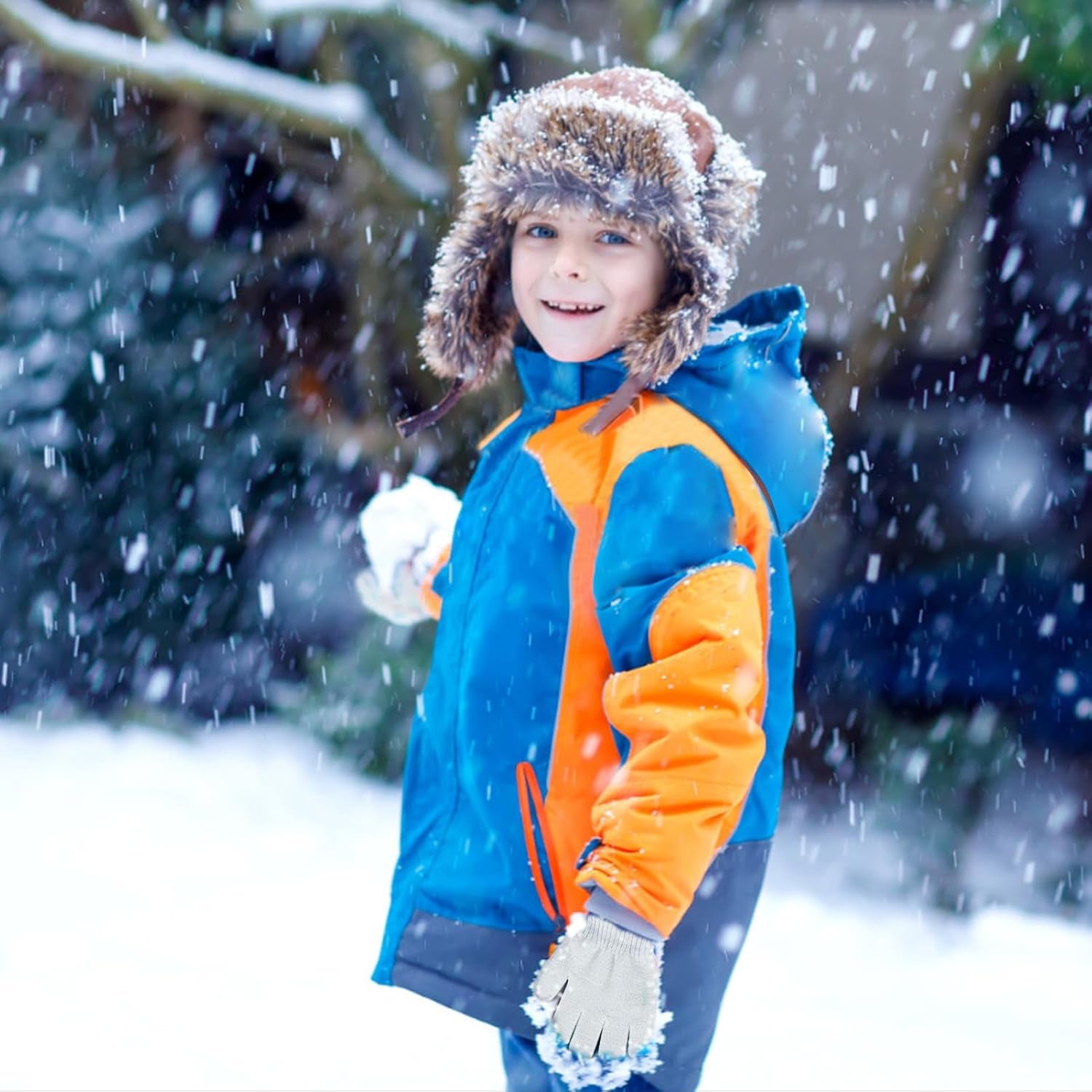 Kids Winter Gloves 1-5Pairs Magic Knit Warm Stretch Full Fingers Gloves for Boys Girls Toddler Children 1-15 Years