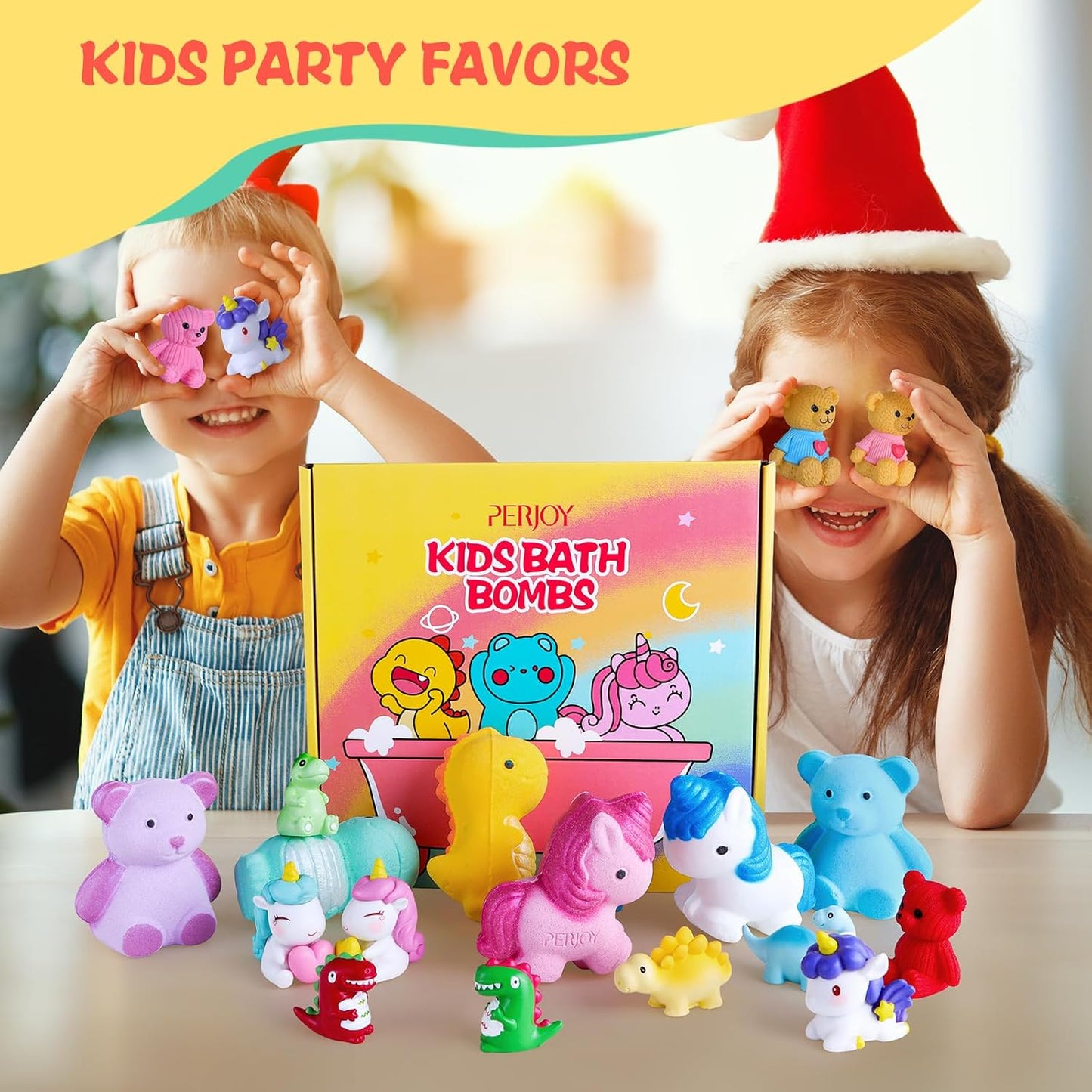 Bath Bombs for Kids, Organic Bubble Bath Kids Bath Bombs for Girls & Boys, Valentine Easter Christmas Basket Stuffers, Teen Girl Gifts Trendy Stuff, Party Favors