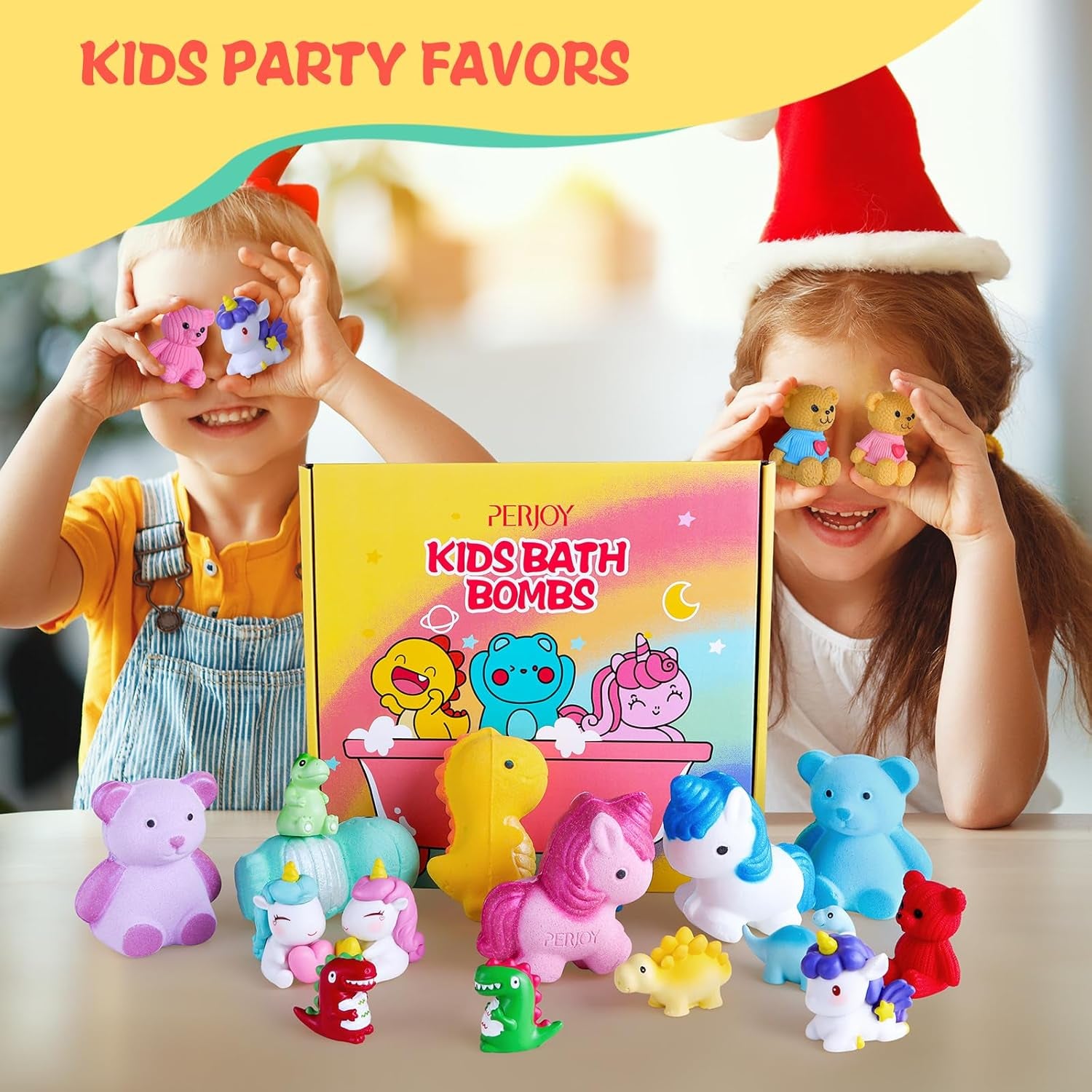 Bath Bombs for Kids, Organic Bubble Bath Kids Bath Bombs for Girls & Boys, Valentine Easter Christmas Basket Stuffers, Teen Girl Gifts Trendy Stuff, Party Favors