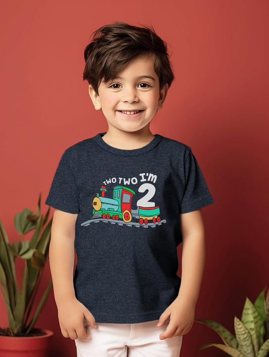 2Nd Birthday Shirt Boy Chugga Chugga Two Two Train Im 2 Years Old Second Birthday Tshirt