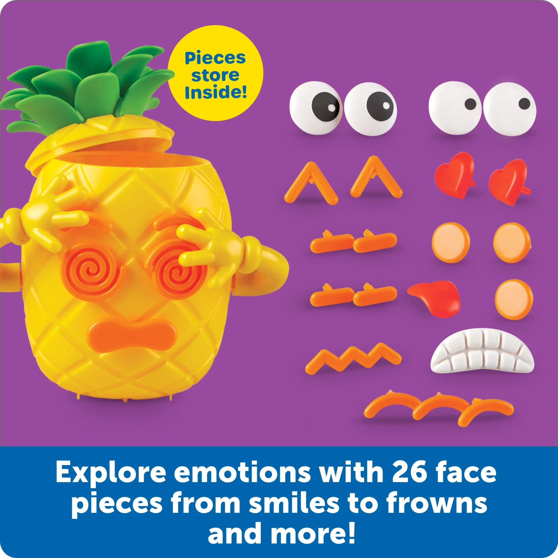 Big Feelings Pineapple Social Emotional Toy Creative Play Ages 3 and Up