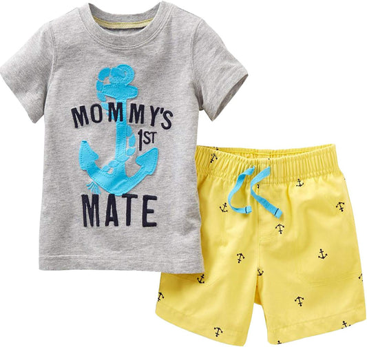 Toddler Boy'S Short Sleeve T-Shirt and Short Outfit Set 2-7T