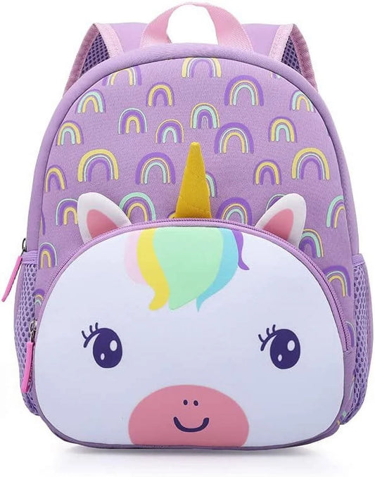 Cute Toddler Backpack Baby Girls Preschool Daycare Backpack Bookbag Schoolbag Gifts for Kids Little Girls(Rainbow Unicorn)