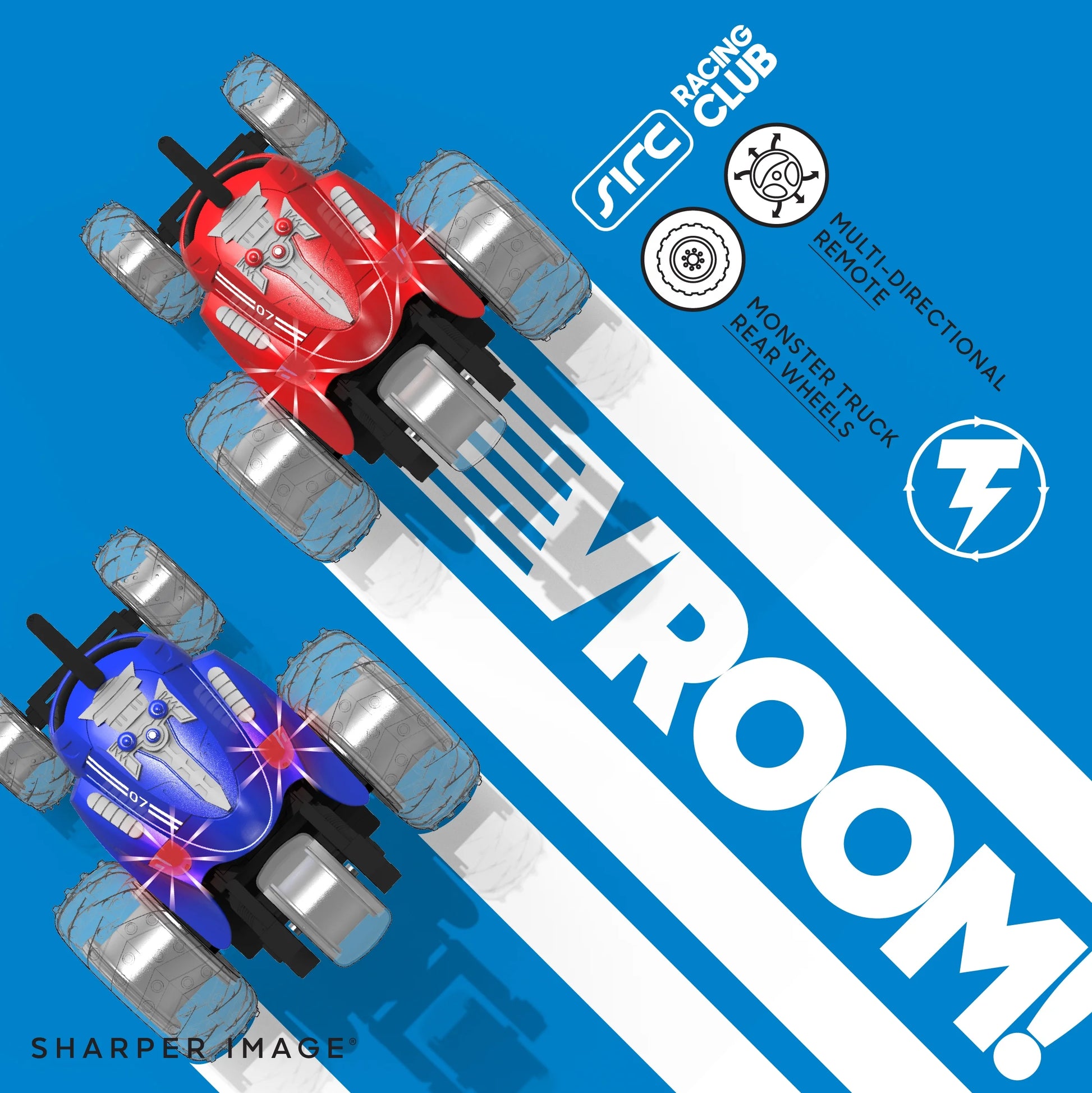 ® Thunder Tumbler Remote Control Car, with LED Lighting and 360 Spins, Age 6+, Red