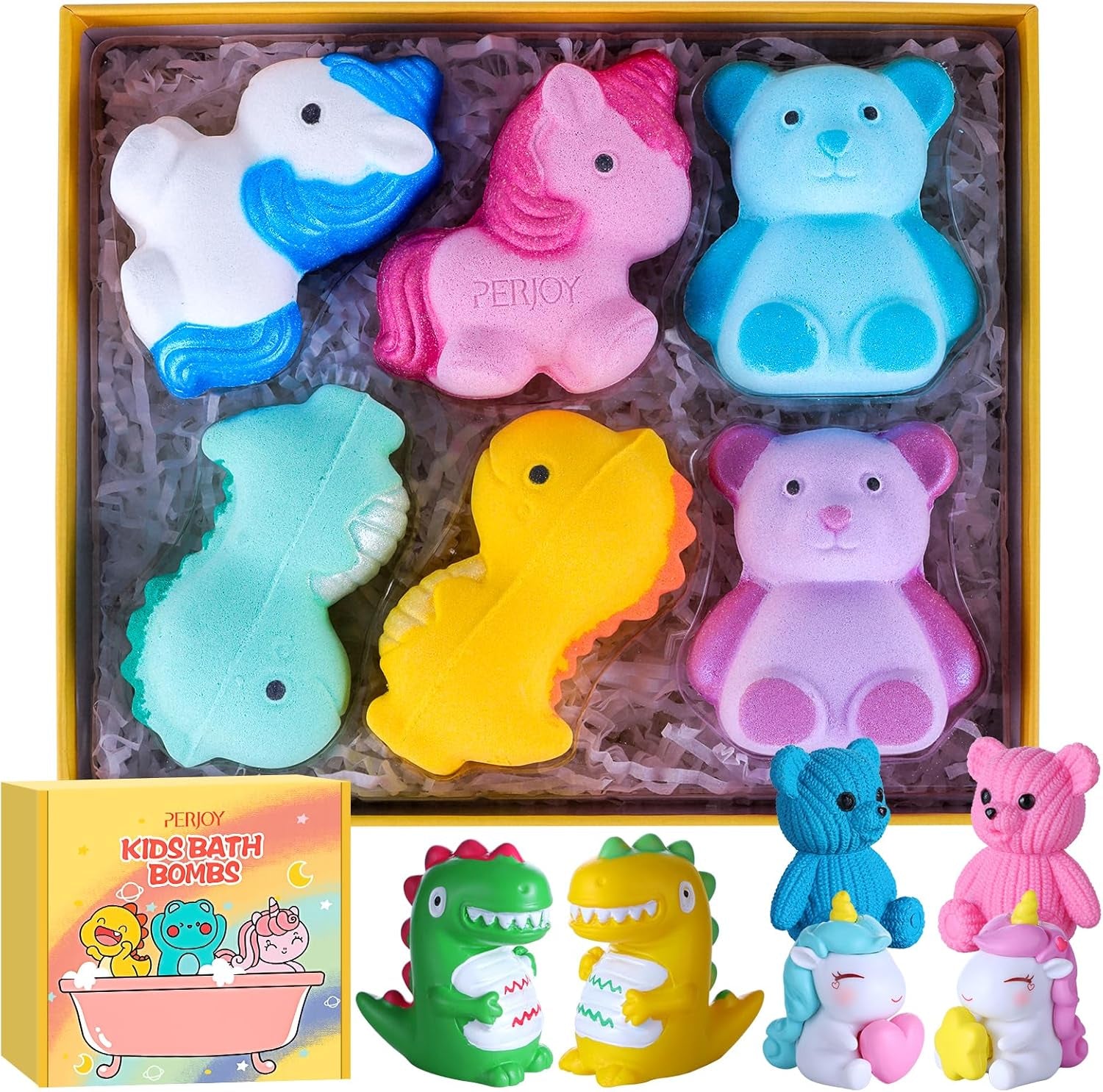 Bath Bombs for Kids, Organic Bubble Bath Kids Bath Bombs for Girls & Boys, Valentine Easter Christmas Basket Stuffers, Teen Girl Gifts Trendy Stuff, Party Favors