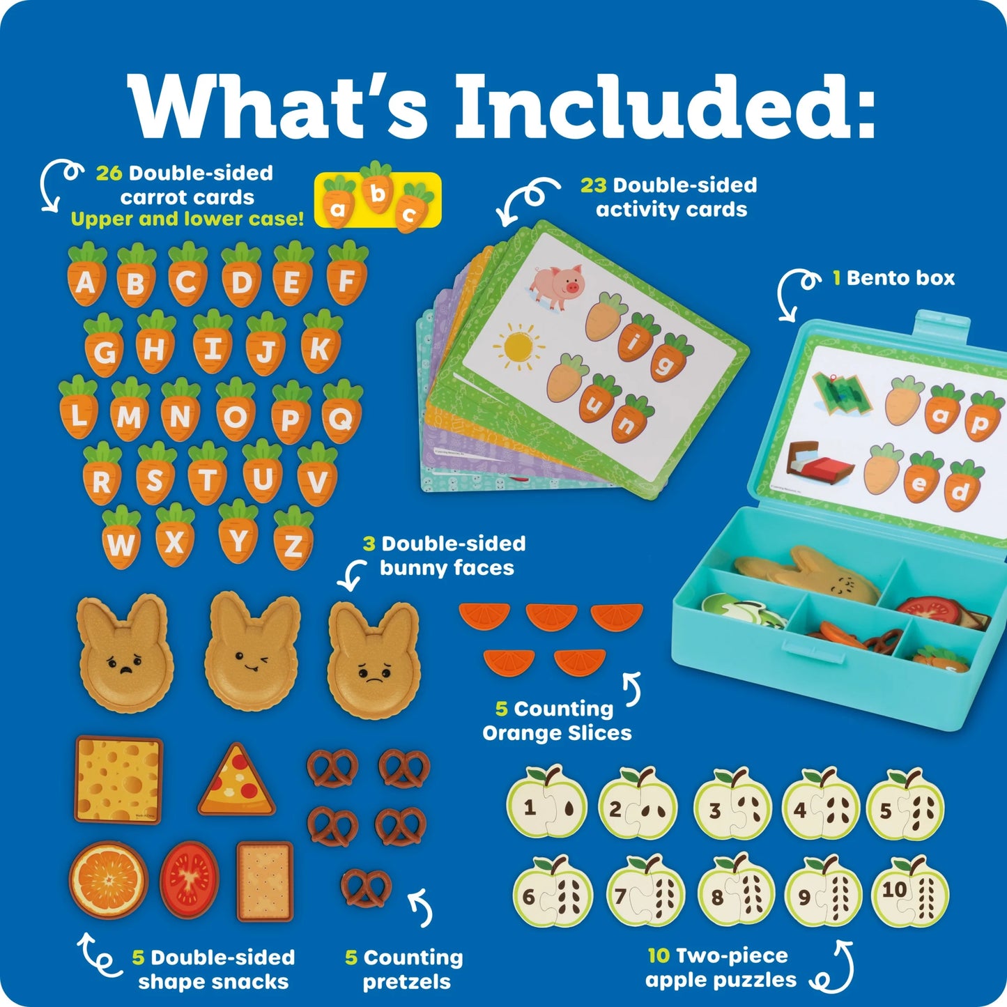 Let'S Go Bento! Learning Activity Set, 78 Pieces, Ages 3+, Preschool Learning Activities, Toddler Toys, Learning & Education Toys, Feelings and Emotios, Fine Motor Skills