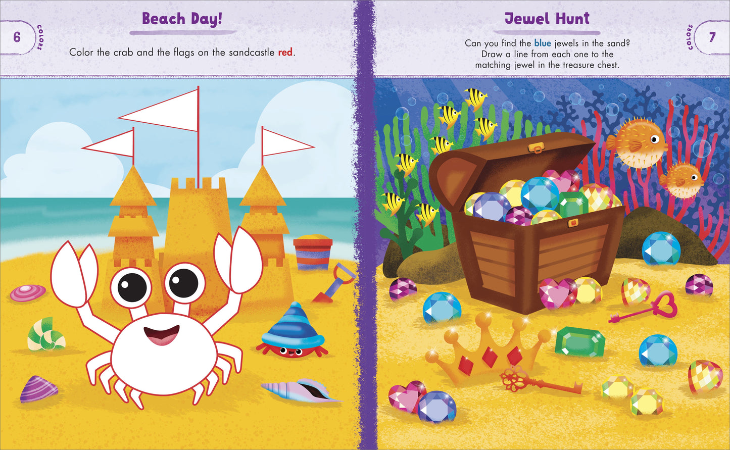 School Skills Activity Books: Ocean Animals Preschool Activity Book : 75 Games to Learn Letters, Numbers, Colors, and Shapes (Paperback)