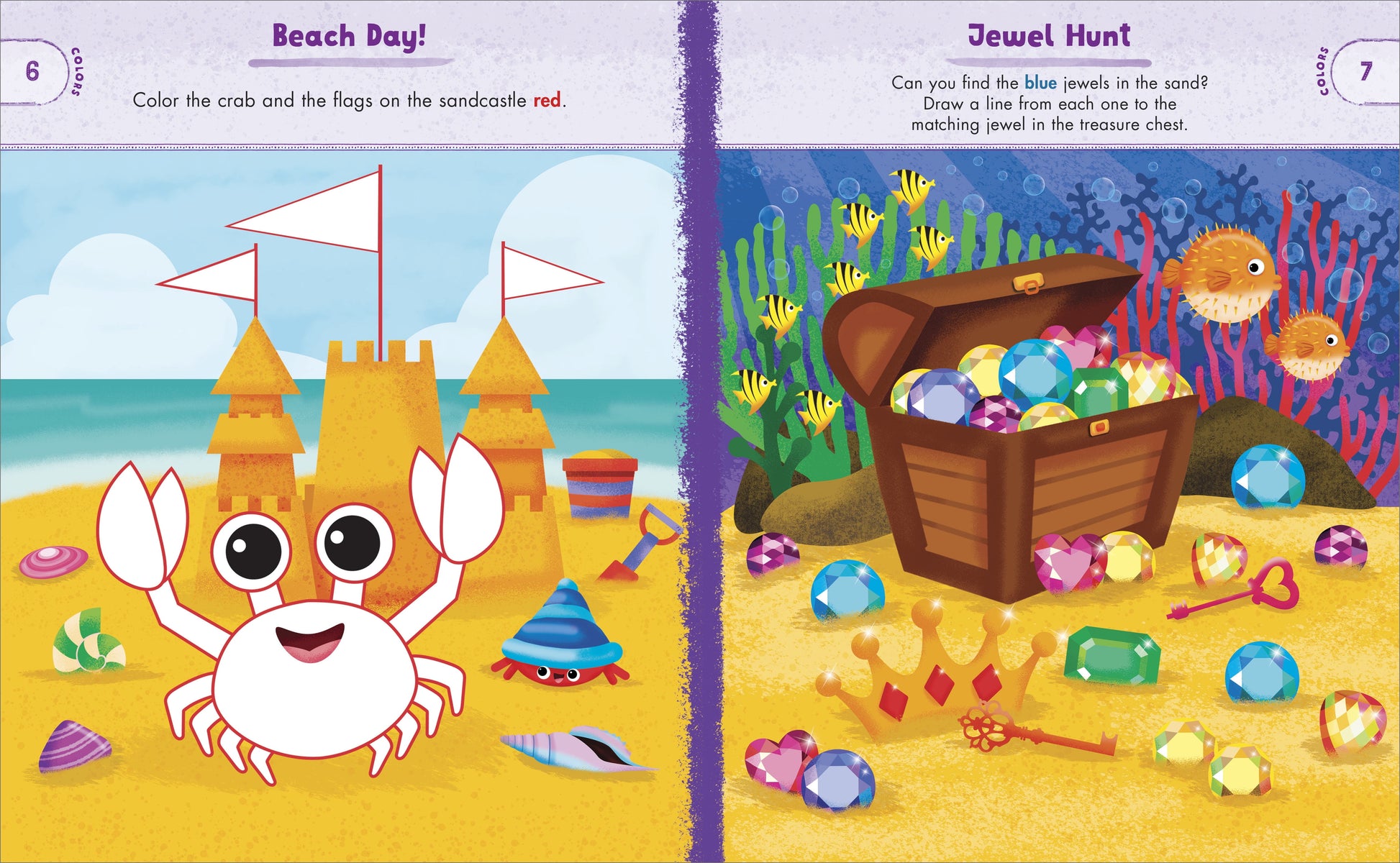 School Skills Activity Books: Ocean Animals Preschool Activity Book : 75 Games to Learn Letters, Numbers, Colors, and Shapes (Paperback)