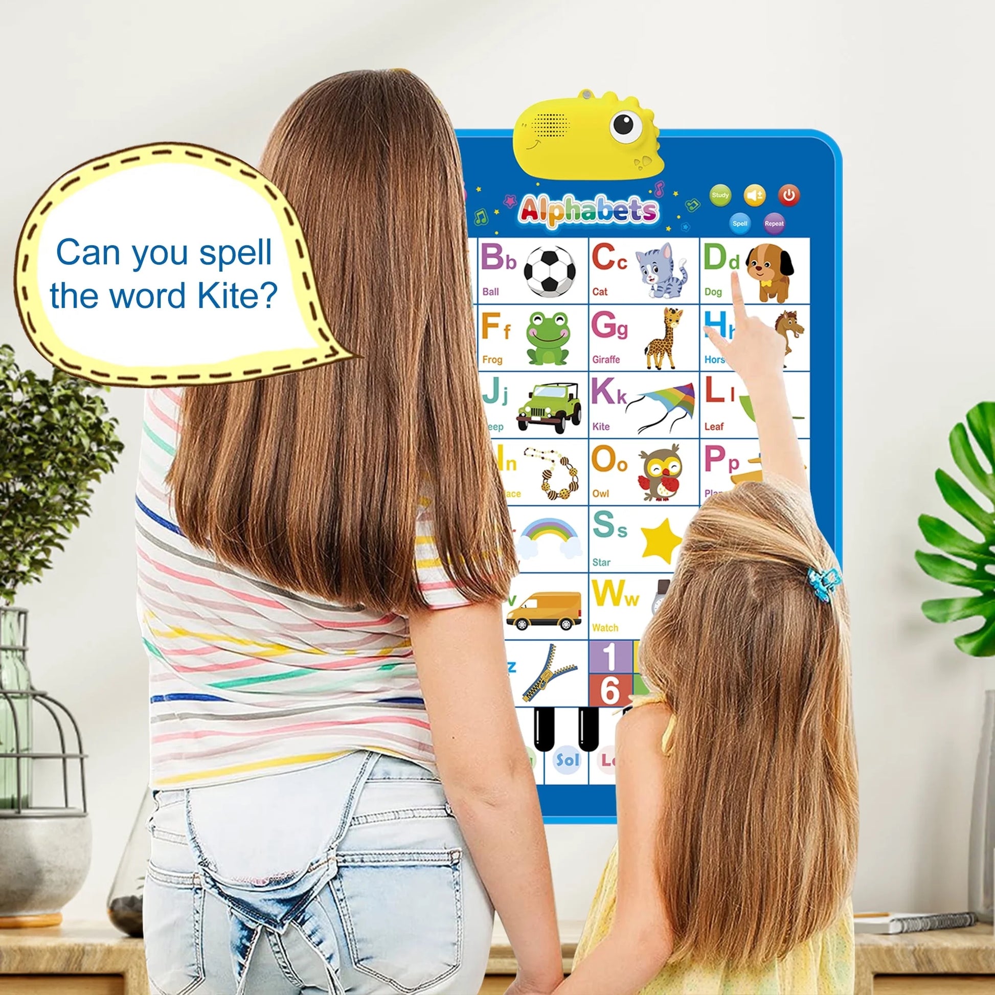 Upgraded Electronic Alphabet Poster Toddler Toys, Interactive Toys Alphabet Wall Chart, ABC Chart for Toddler, Montessori Learning Toys for Kid 1 2 3 4 Year
