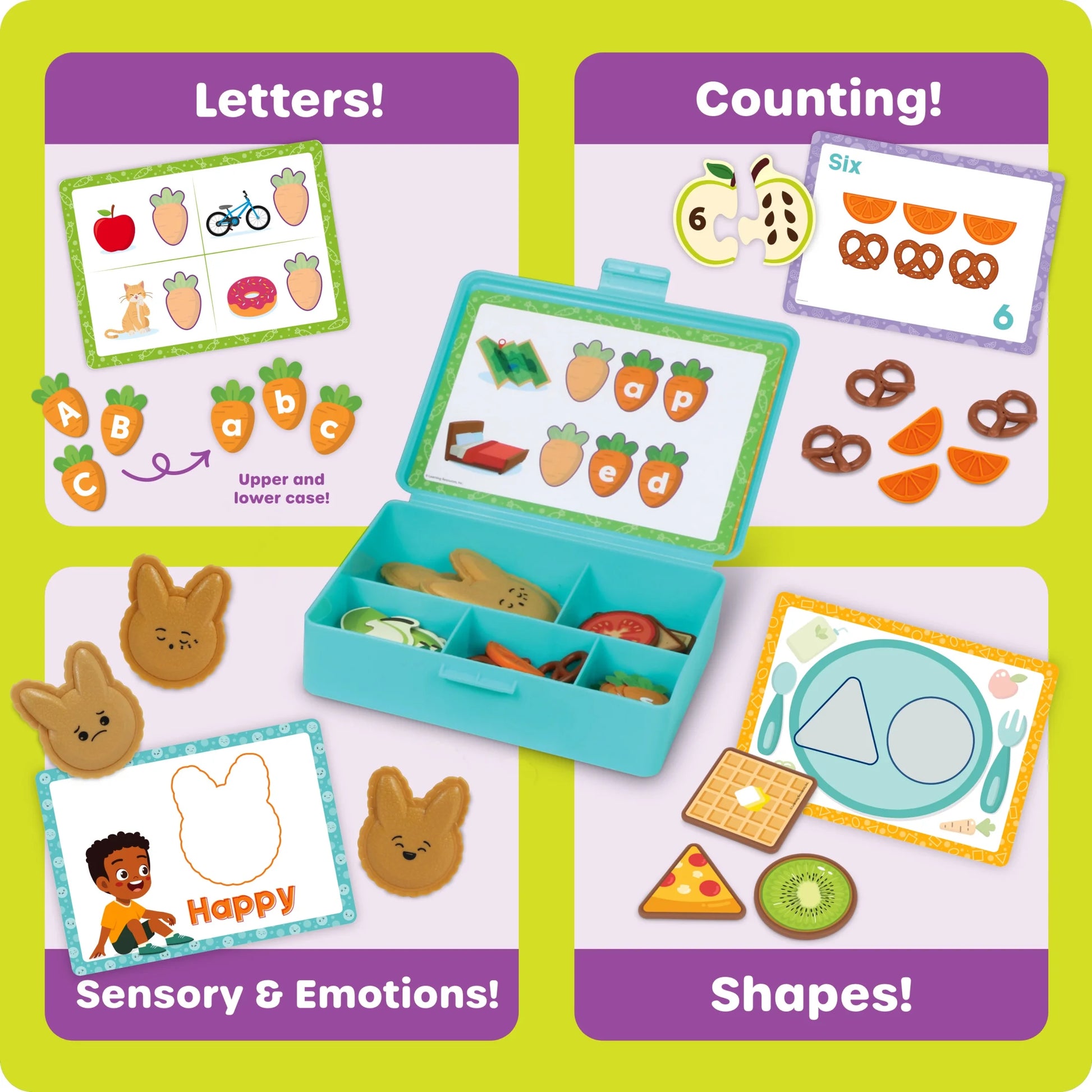 Let'S Go Bento! Learning Activity Set, 78 Pieces, Ages 3+, Preschool Learning Activities, Toddler Toys, Learning & Education Toys, Feelings and Emotios, Fine Motor Skills