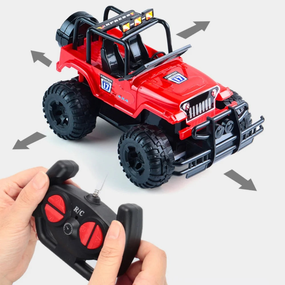 Remote Control Cars Die-Cast Toy Cars , Off-Road Truck with LED Lights, RC Toy Race Car Gifts, Red