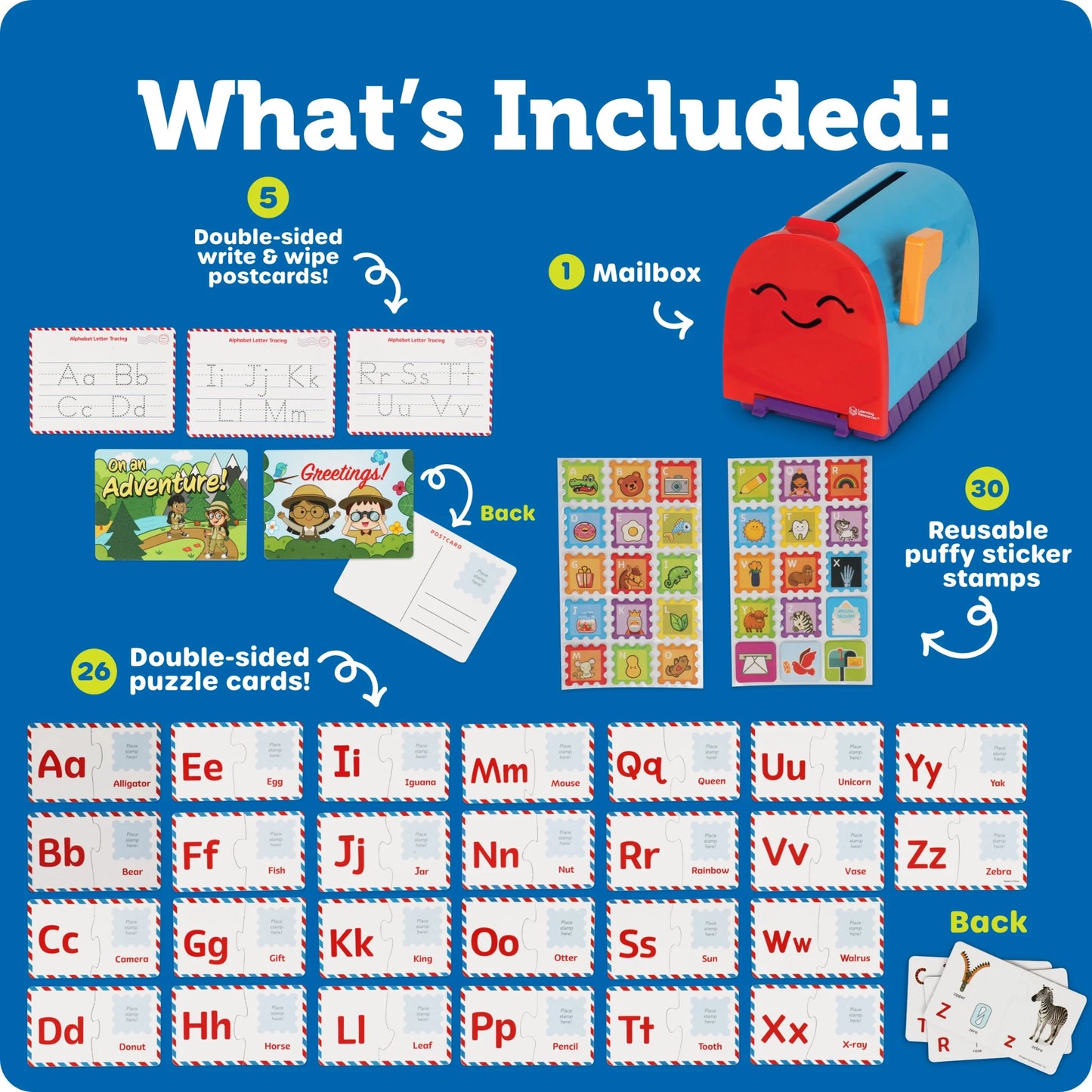 Alphabet Learning Mailbox, Preschool Learning Toys, Ages 4