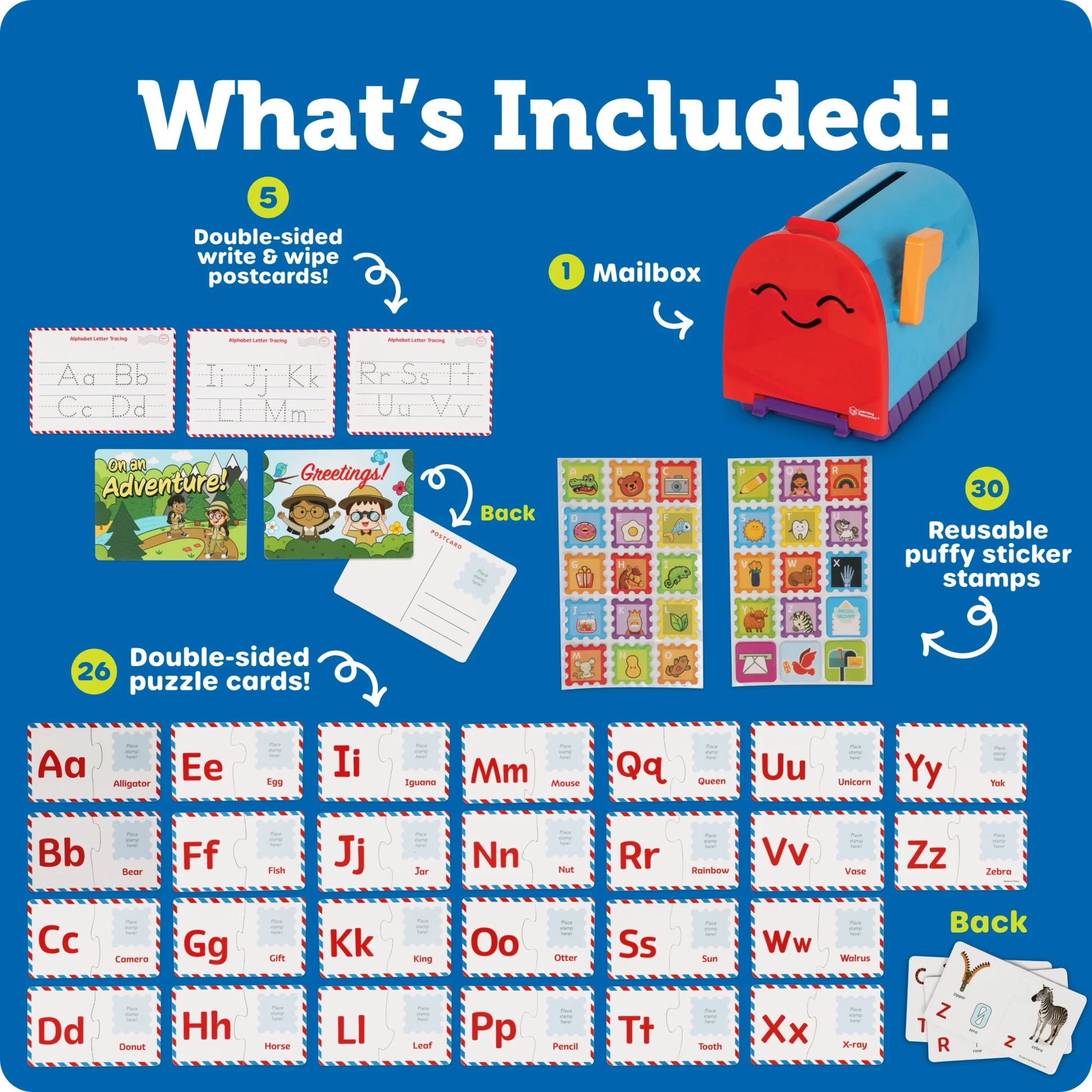 Alphabet Learning Mailbox, Preschool Learning Toys, Ages 4