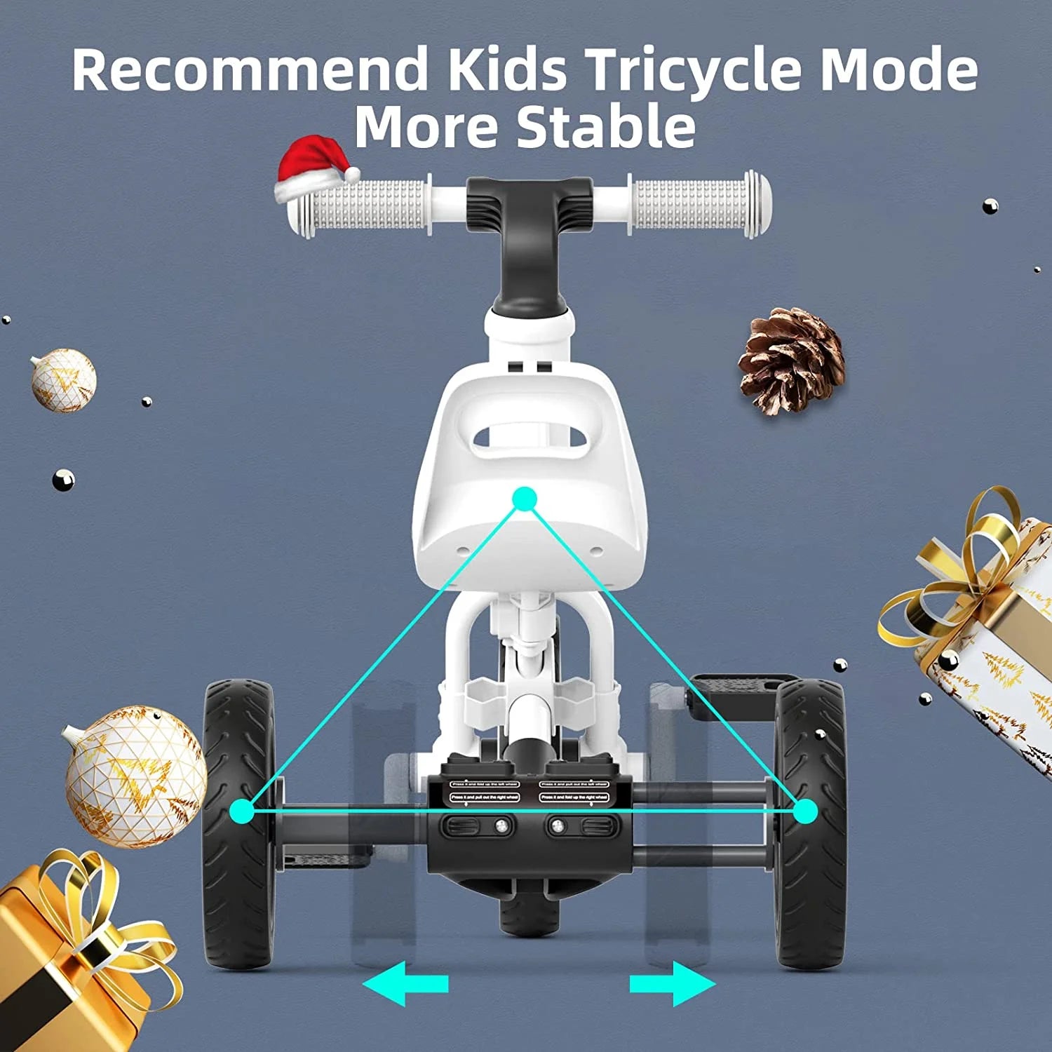 5-In-1 Toddler Bike for 1-4 Years Old Boys Girls Tricycles for Toddlers Kids Trikes for Balance Training Baby Bike Infant Trike