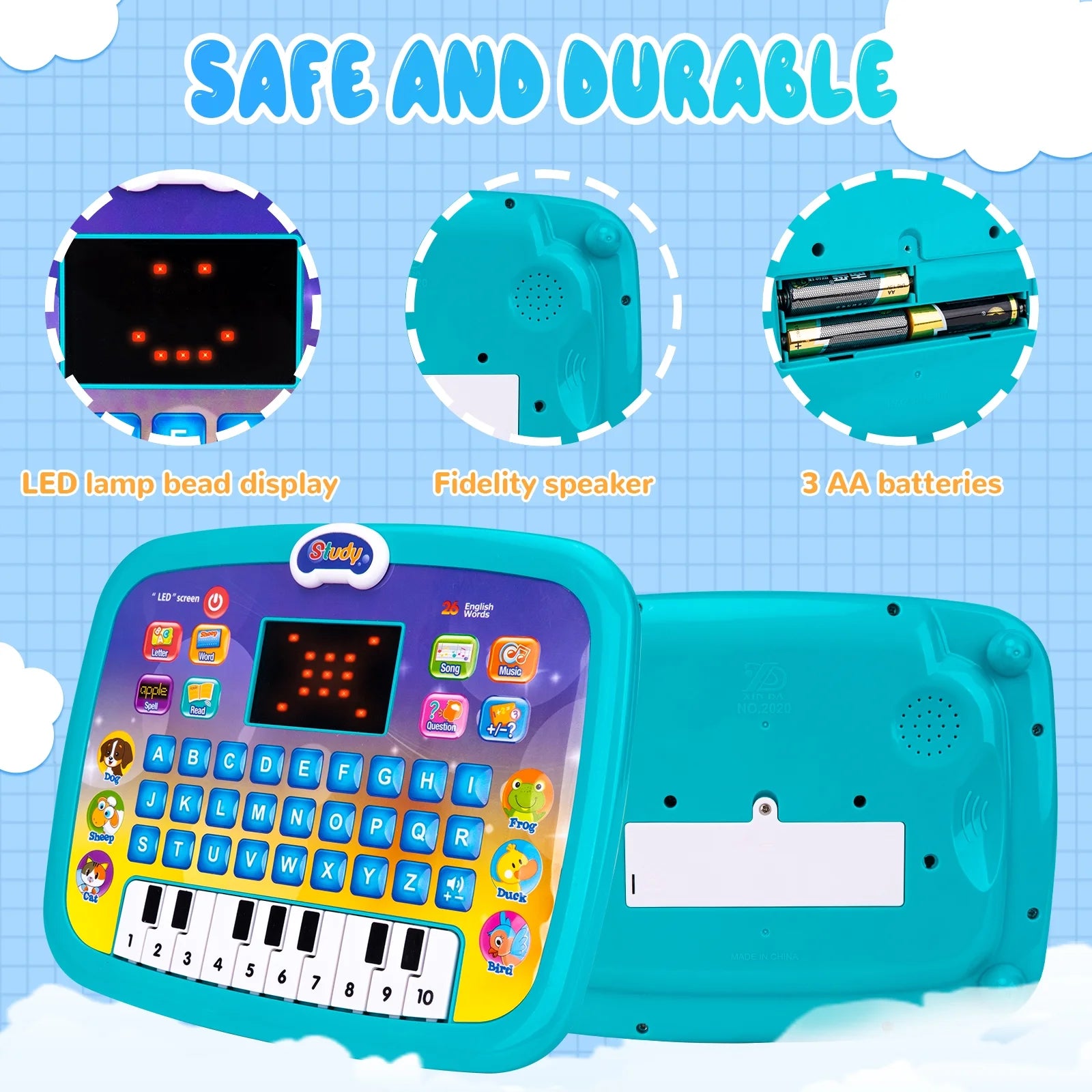 12 24 36 Months Old Toys Kids Birthday Gift Learning Computer Toy for 2 3 4 Year Old Boys Girls Educational Tablet for Toddler Age 2-5 Preschool Alphabet Math Learning Toys for 2 3 Year Old