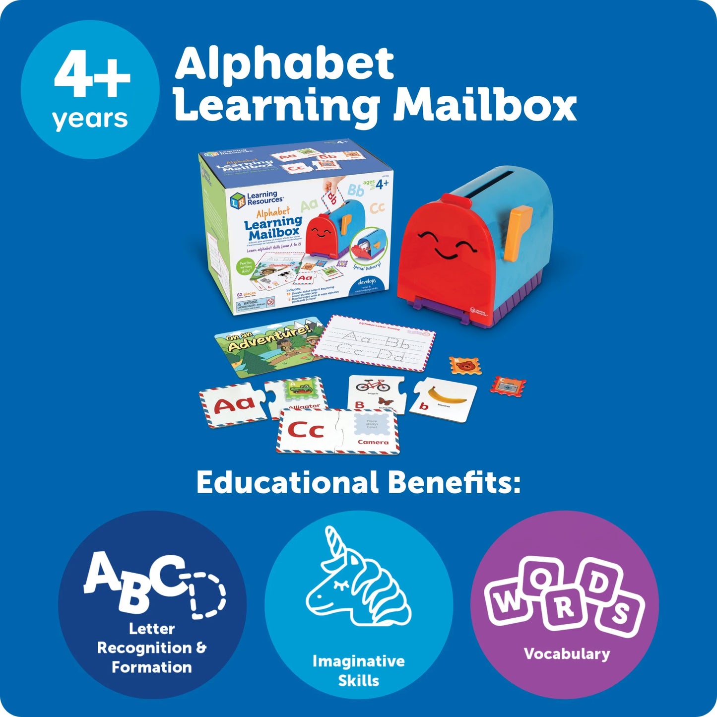 Alphabet Learning Mailbox, Preschool Learning Toys, Ages 4