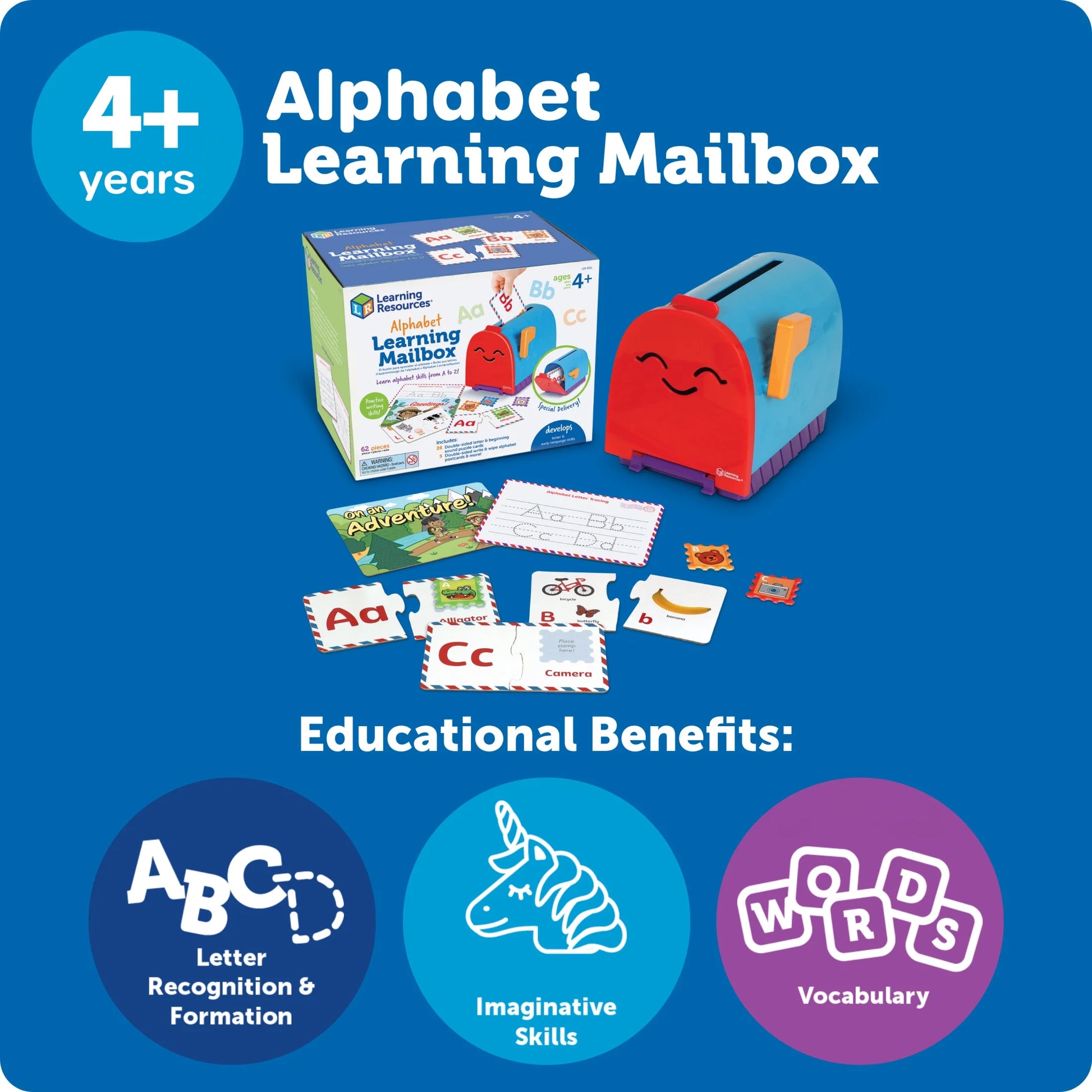 Alphabet Learning Mailbox, Preschool Learning Toys, Ages 4