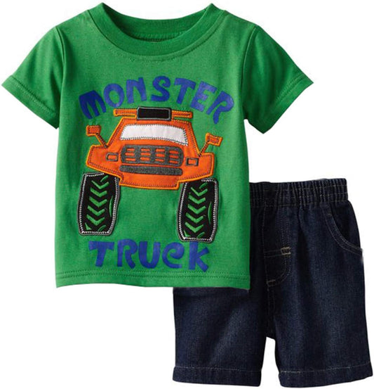 Toddler Boy'S Short Sleeve T-Shirt and Short Outfit Set 2-7T