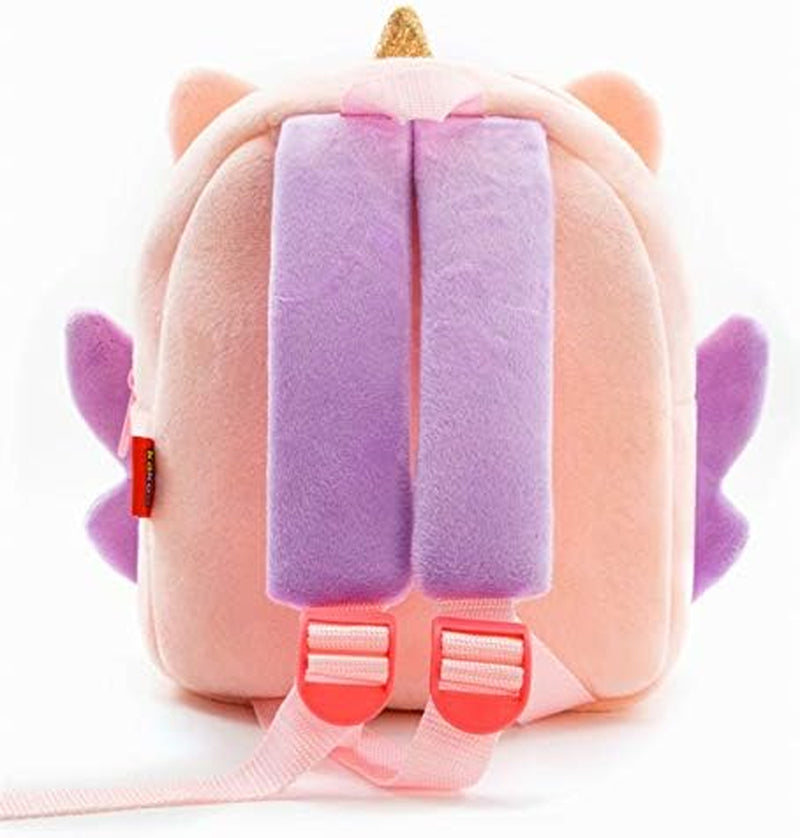Cute Toddler Backpack Toddler Bag Plush Animal Cartoon Mini Travel Bag for Baby Girl Boy 2-6 Years(Bb Unicorn)